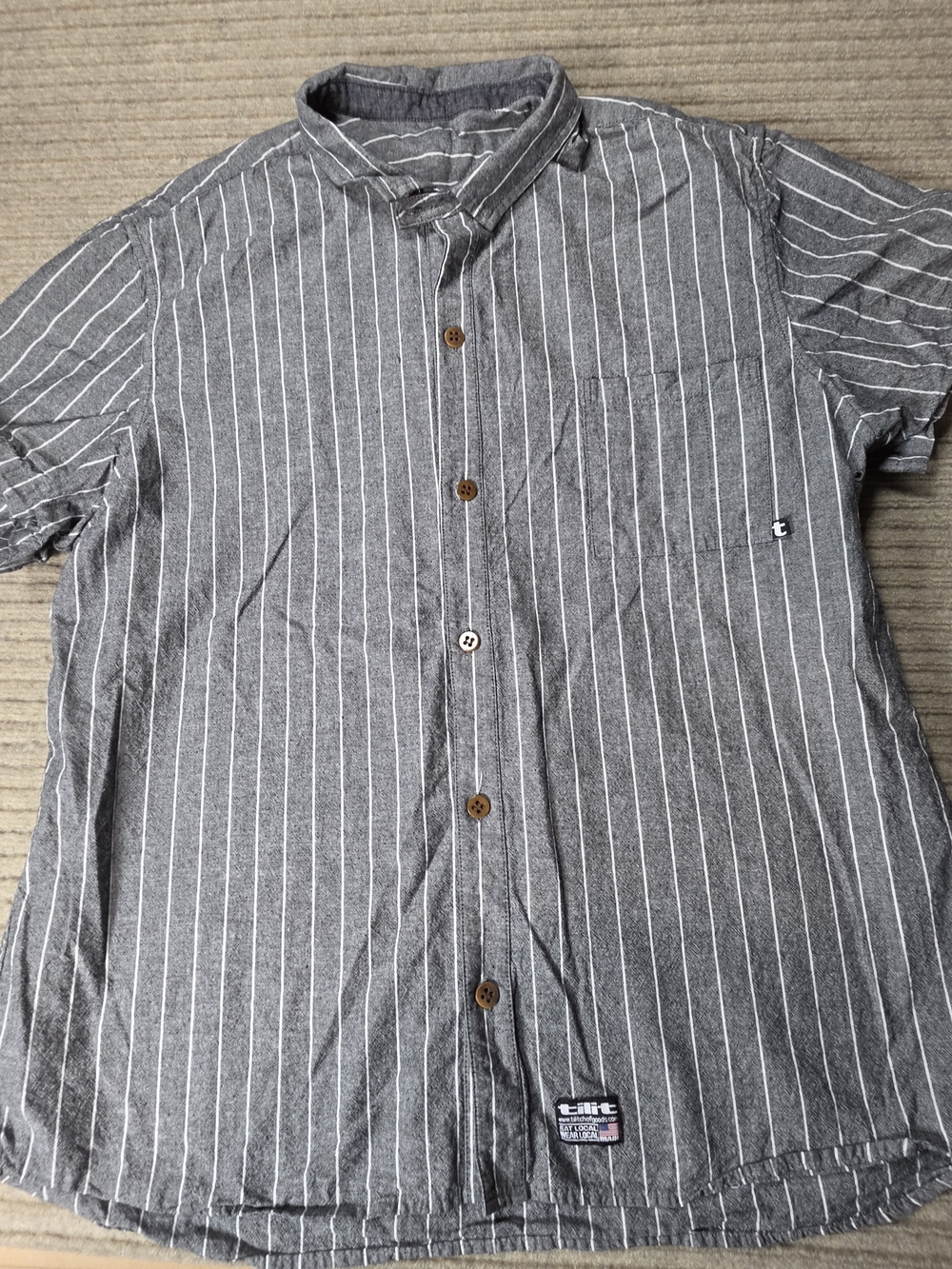 Tilit NYC Lot Of 2 Shirts Mens Medium Culinary Top Chambray Short Sleeve